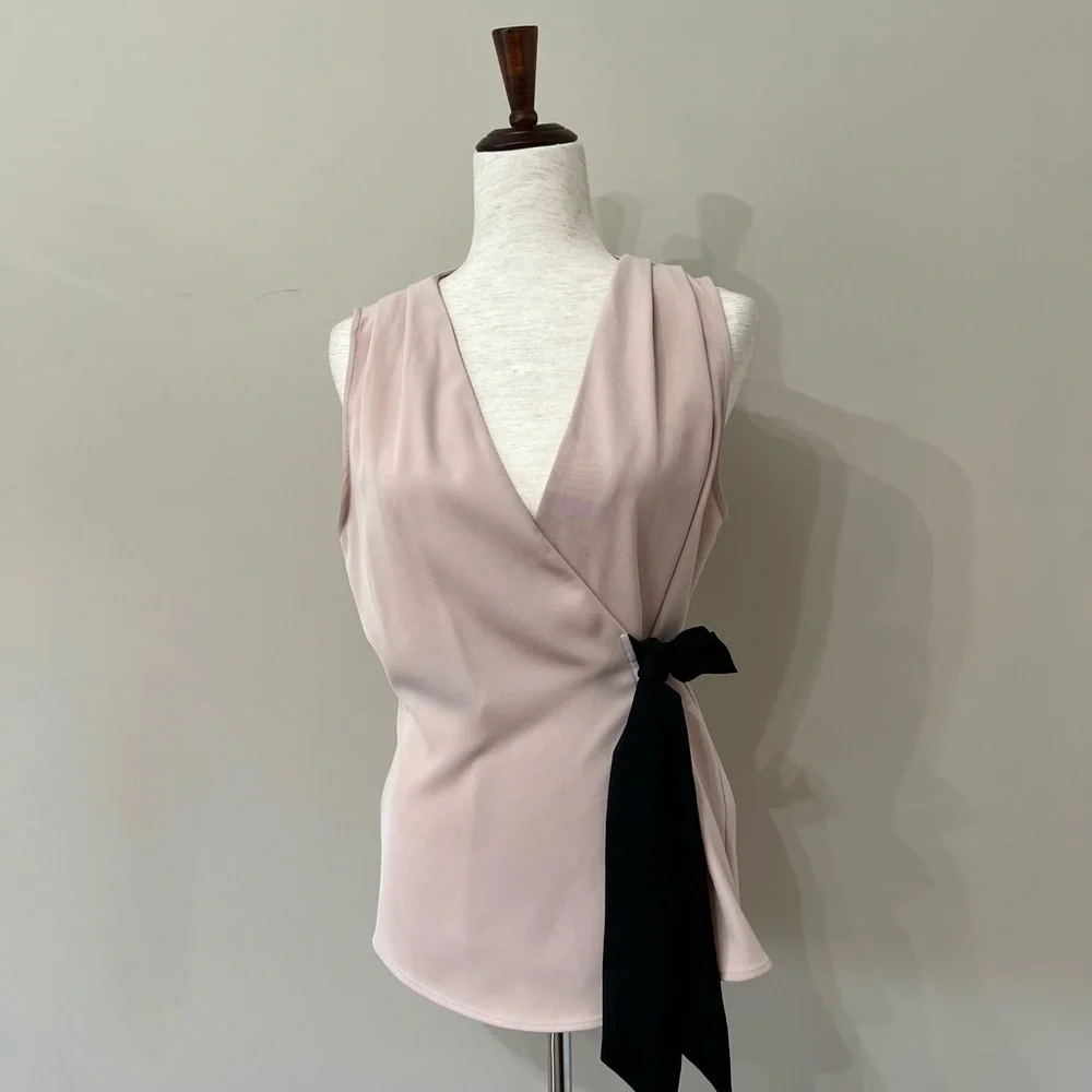 Zara Pink Sleeveless Wrap Top Size M​​​ - Picture 2 of 7